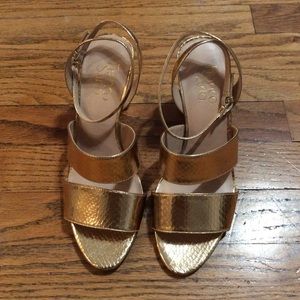 Franco Sarto Gold Heels